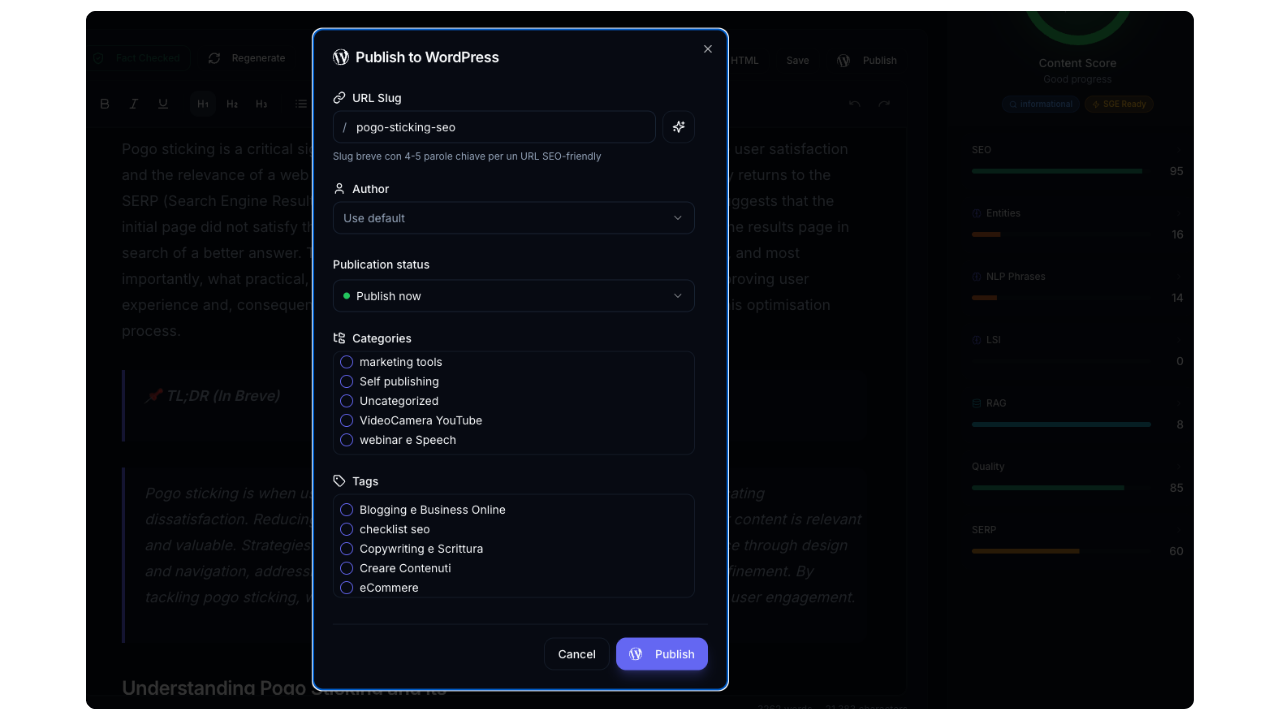 Publish to WordPress